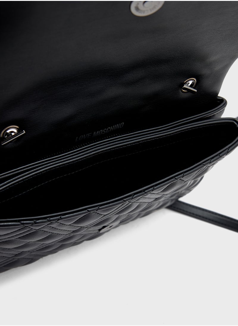 Chain Detailed Flap Over Clutche