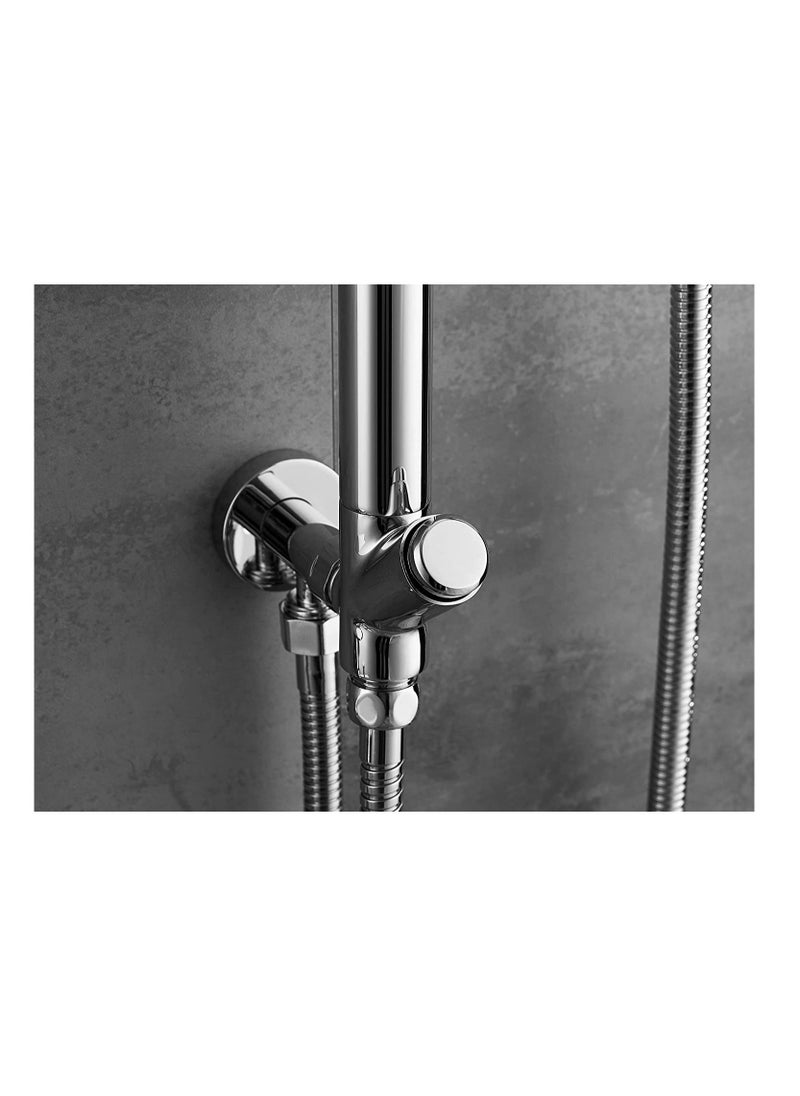 HESANIT HESANIT Elite Shower Column With Hand Shower And Diverter Matt Black - 7002-193MB  - Image 5
