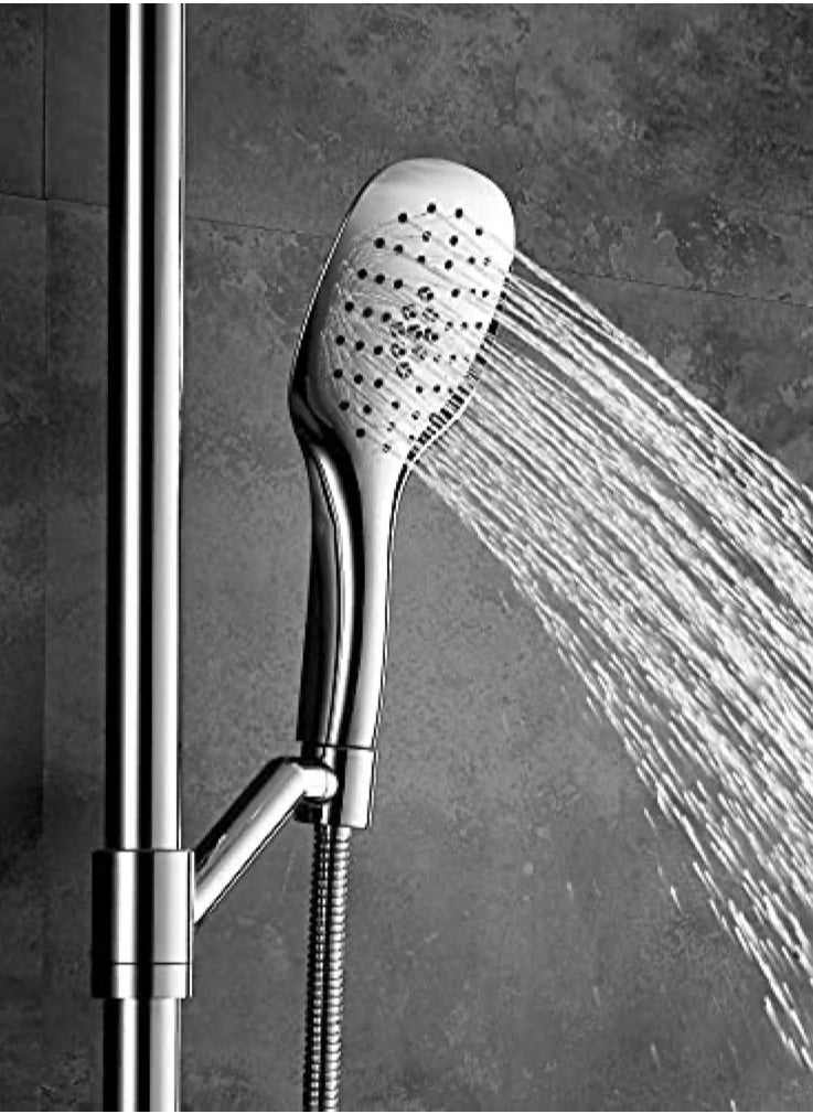 HESANIT HESANIT Elite Shower Column With Hand Shower And Diverter Matt Black - 7002-193MB  - Image 4