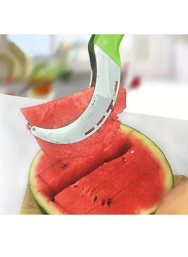 Red Stainless Steel ABS Watermelon Divider Multi Functional Large Fruit Vegetable Slicer Kitchen Tool - Image 5