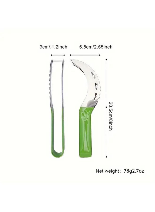 Red Stainless Steel ABS Watermelon Divider Multi Functional Large Fruit Vegetable Slicer Kitchen Tool - Image 3