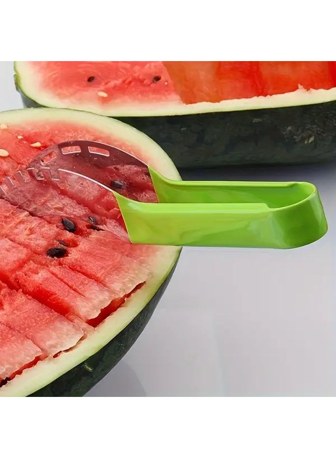 Red Stainless Steel ABS Watermelon Divider Multi Functional Large Fruit Vegetable Slicer Kitchen Tool - Image 4