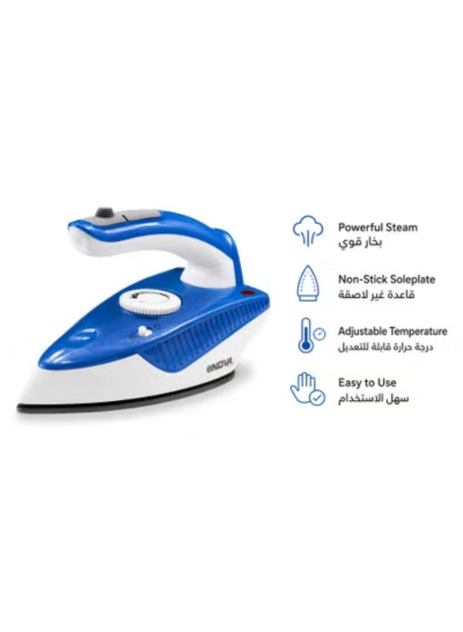 Nova NI-1176TS Travel Steam Iron 1000W, Foldable Portable Clothes Iron, Steam & Dry Iron, Adjustable Temperature Control, Compact Garment Iron for Shirts, Trousers, Dresses and Travel - Image 4