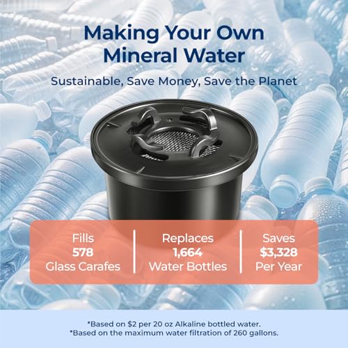 Bluevua Dual-Pack Remineralization Filters, One-Year Set for RO100ROPOT, Alkaline for Reverse Osmosis Filter, Remineralize and Increase pH for Pure Drinking Water - Image 5