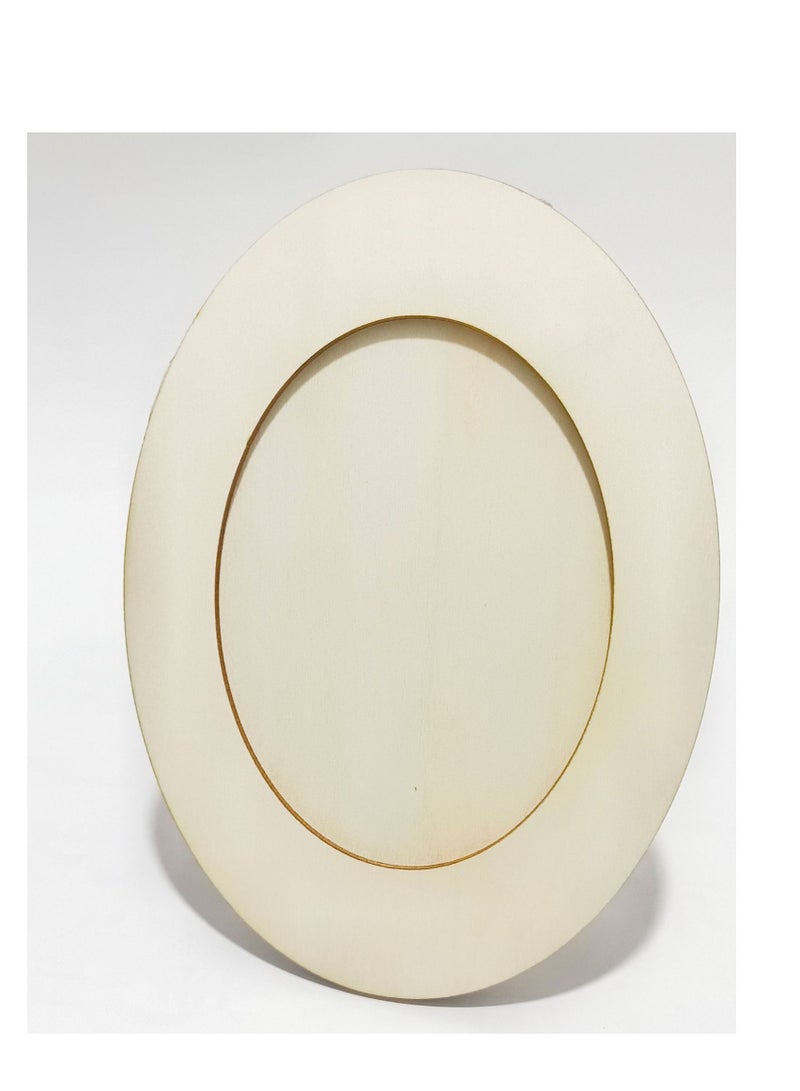 10 Pcs Wooden Oval Tabletop Picture Frames 45x30cm Perfect for Wedding Home Decor Ideal Personalized Gifts for Every Occasion - Image 1