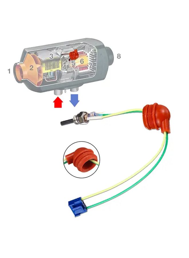 1pc 12V Universal Car Parking Heater Ceramic Ignition Plug Flame Detector Compact Design - Image 3