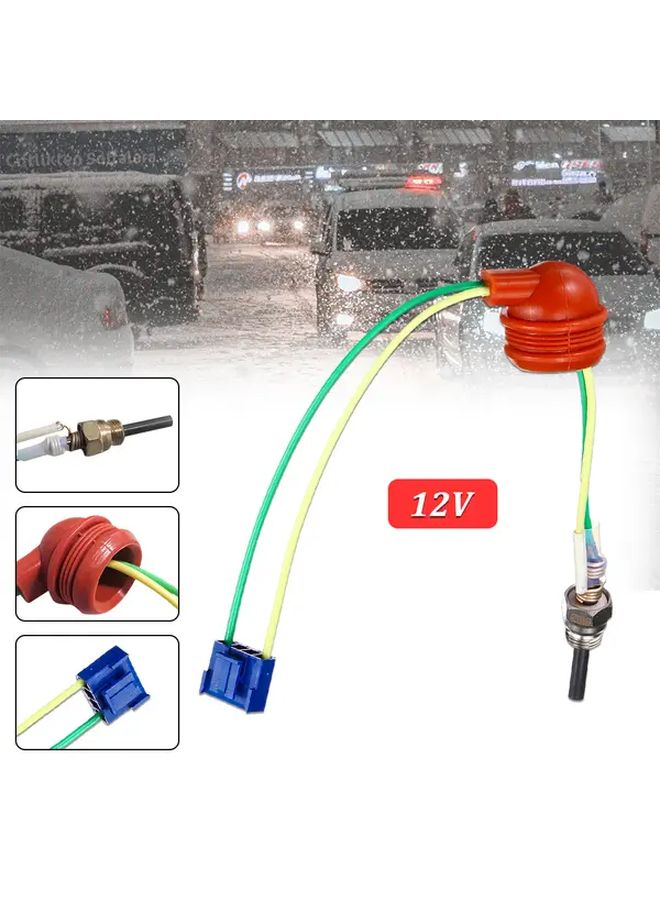 1pc 12V Universal Car Parking Heater Ceramic Ignition Plug Flame Detector Compact Design - Image 1