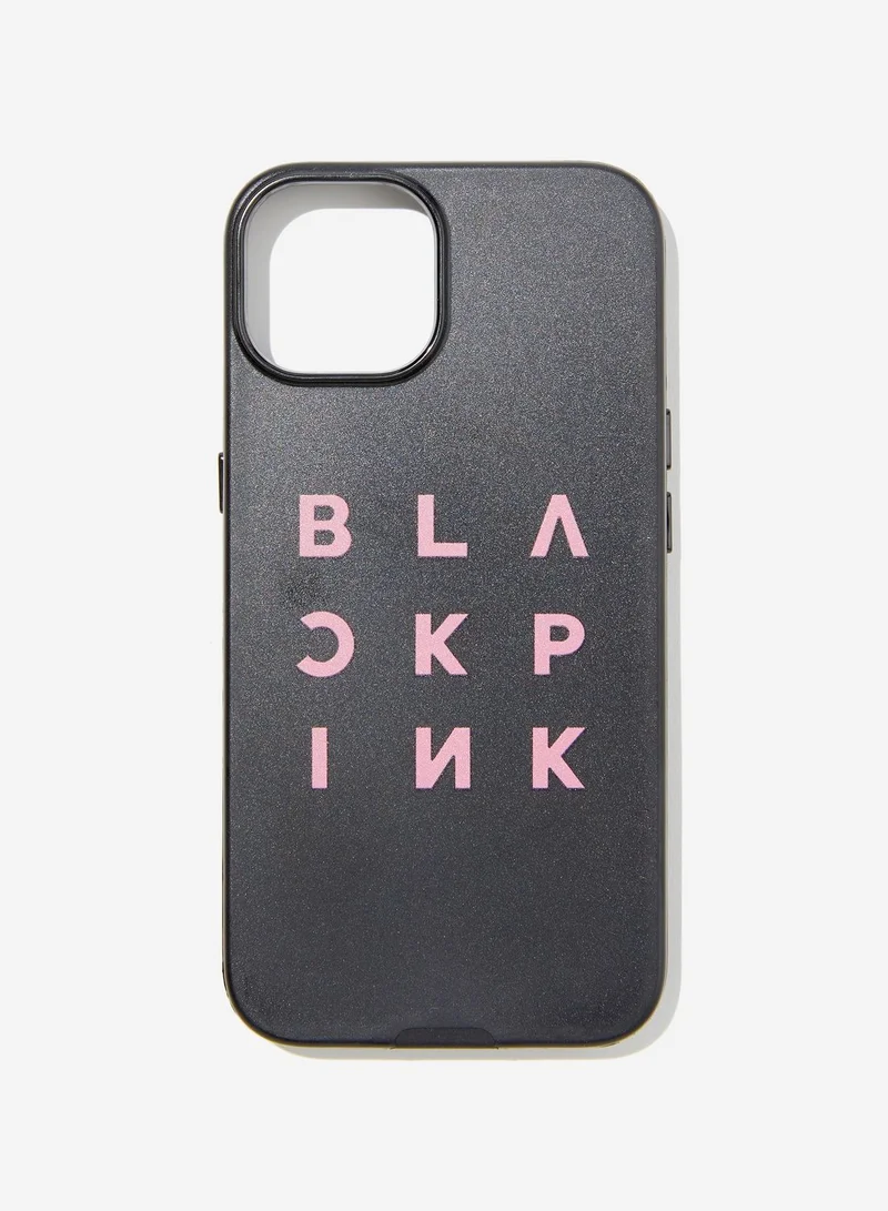 تايبو غطاء حماية بطبعة نصية "Black Pink" لهاتف آيفون 14