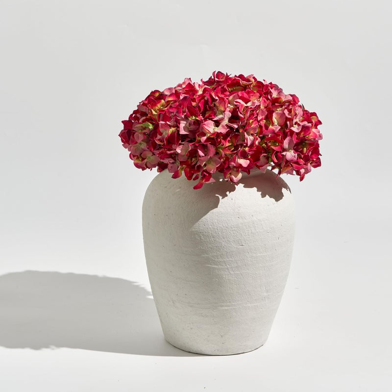 LB2 White Ceramic Large Vase, 11" Tall Zen Style vase, Terra Cotta Pitcher Vase, Distressed Farmhouse Decor, Pottery Decorative Flower for Home Decor (A - White 11.8") - Image 4