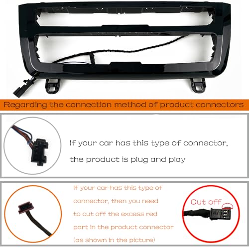 CHUANGHUI Car Inner Air Condition A/C Panel LED Lighting Ambient Light Trim Accessories for BMW 3 4 Series 3GT F30 F36 M3 M4 Center Control Two-Color Atmosphere Lamp Panel Replacement Cover (Piano Black) - Image 4