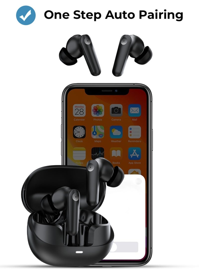 Charome - A34 True Wireless Earphones: Active Noise Cancellation (ANC) + Environmental Noise Cancellation (ENC), Superior Sound Quality, Long Battery Life, Bluetooth 5.0, Sweat-Resistant, Touch Controls, and Compact Charging Case - Image 1