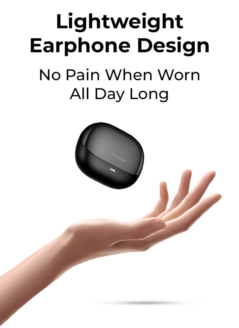 Charome - A34 True Wireless Earphones: Active Noise Cancellation (ANC) + Environmental Noise Cancellation (ENC), Superior Sound Quality, Long Battery Life, Bluetooth 5.0, Sweat-Resistant, Touch Controls, and Compact Charging Case - Image 1