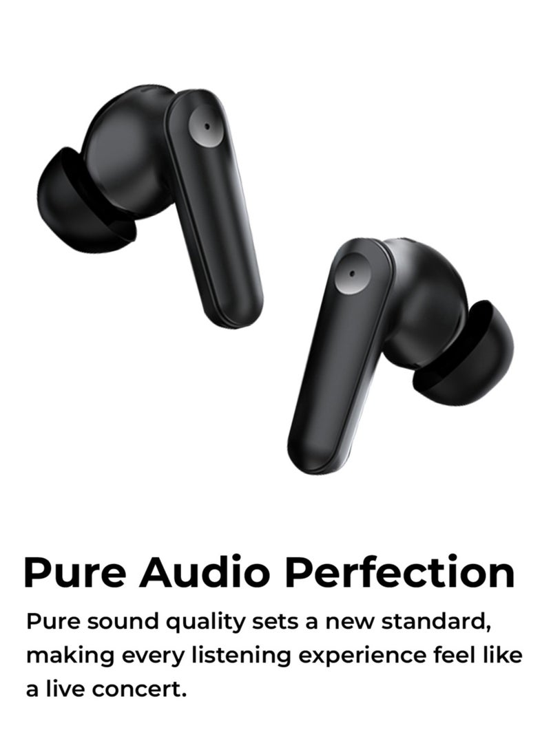 Charome - A34 True Wireless Earphones: Active Noise Cancellation (ANC) + Environmental Noise Cancellation (ENC), Superior Sound Quality, Long Battery Life, Bluetooth 5.0, Sweat-Resistant, Touch Controls, and Compact Charging Case - Image 1