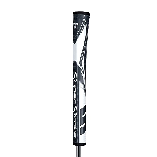 Super Stroke SuperStroke Zenergy Pistol 2.0 Golf Putter Grip with No Taper Enhanced SPYNE Technology, New Multi-Zone Texturing and Tech-Port, Grey/White - Image 4