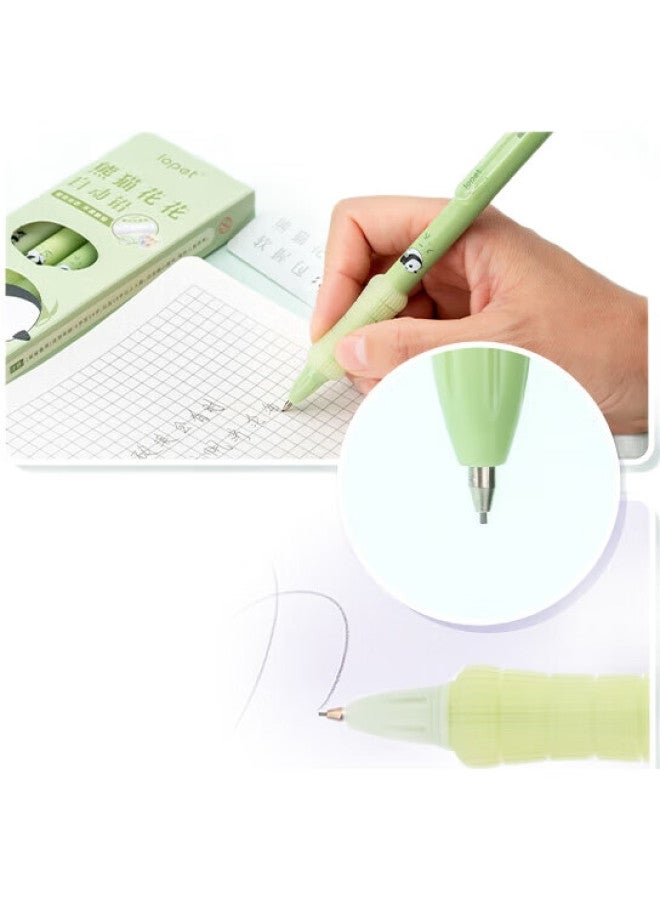 Lopet Panda Flower Automatic Pencil, Elementary School Student Hand Protector, High-Tech Ultra-Soft Grip, Writing Without Fatigue, 0.5Mm Buffer, Anti-Breaking Lead, Drawing Pencil, Lt-7026 - Image 3