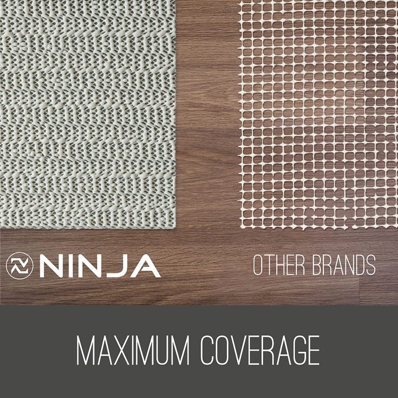Ninja Rug Gripper Pad for Hardwood Floors, 5x8 FT, Slip Resistant Grip Pads for Hard Surfaces, Adds Cushion Under Carpet and Maximum Protection, Keeps Area Rugs and Carpets Safe and in Place on Floor - Image 2