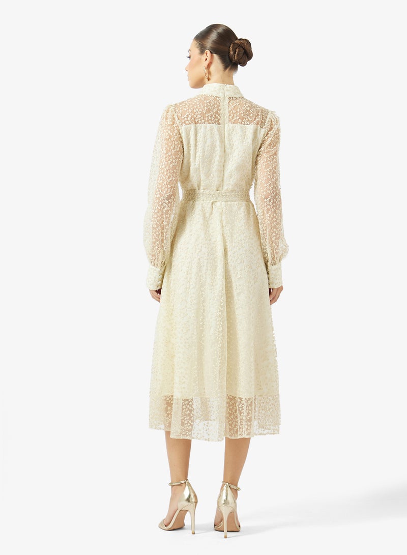 ELLA Sheer A-line Shirt Dress - Image 2