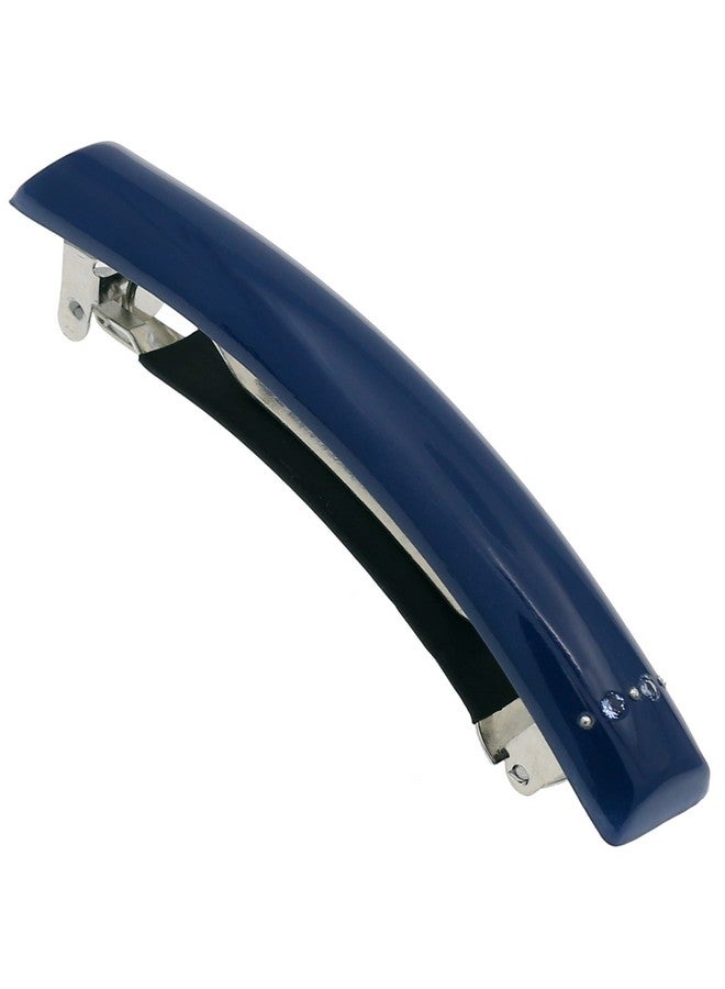 CAMILA Paris Cp3456 French Hair Barrette Clip For Girls Dark Blue Rubberized Metal Clasp Strong Hold Grip Hair Clips For Women No Slip Durable And Styling Girls Hair Accessories Made In France - Image 2