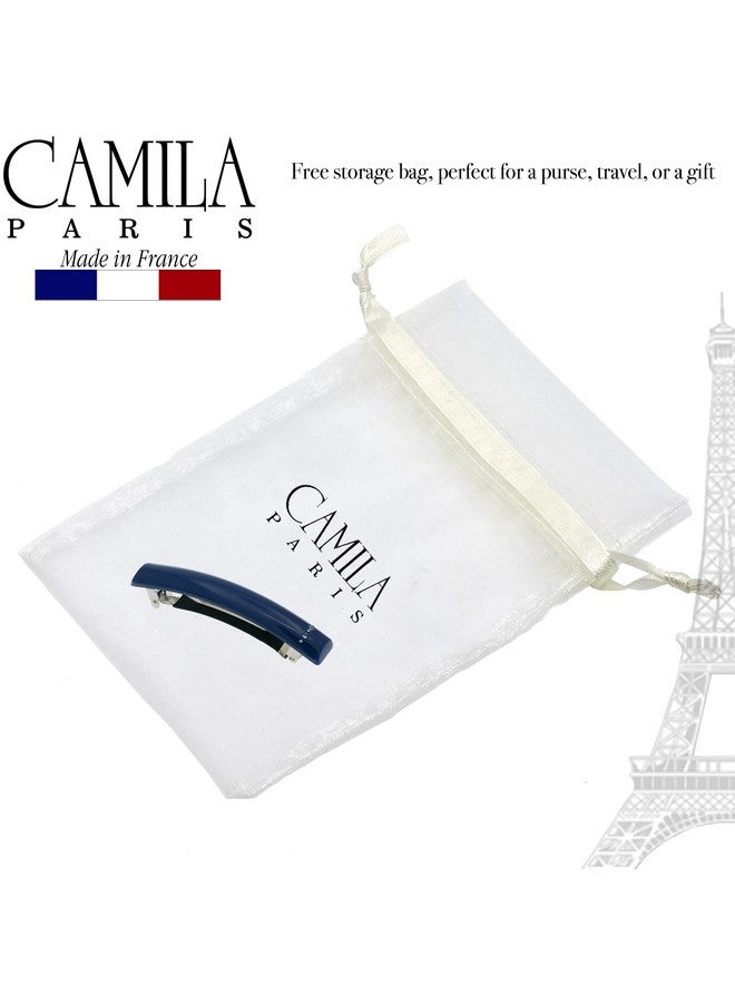 CAMILA Paris Cp3456 French Hair Barrette Clip For Girls Dark Blue Rubberized Metal Clasp Strong Hold Grip Hair Clips For Women No Slip Durable And Styling Girls Hair Accessories Made In France - Image 5