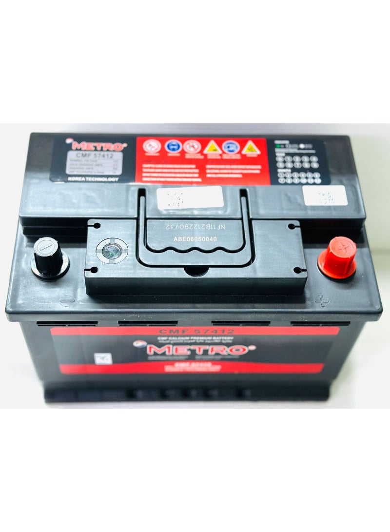 مترو بطارية سيارة 12 فولت 74 أمبير/ساعة 57412 / DIN74L - Image 5