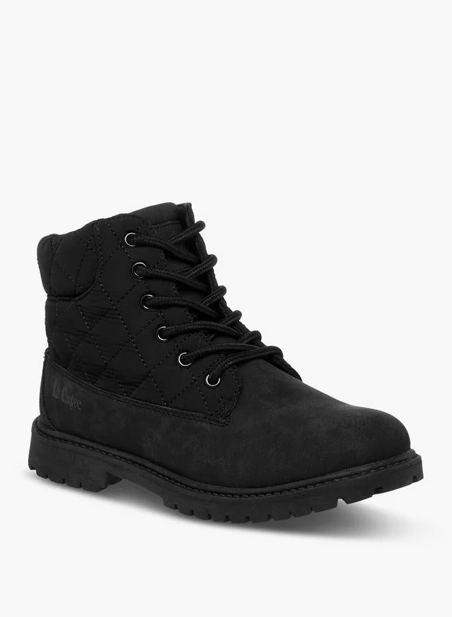 Lee Cooper Boys' Quilted Ankle Boots with Zip Closure