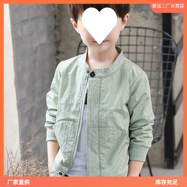 Children'S Wear Boys' Spring Wear Jacket Thin Korean Style Casual Spring Wear Jacket For Large And Large Children - Image 2