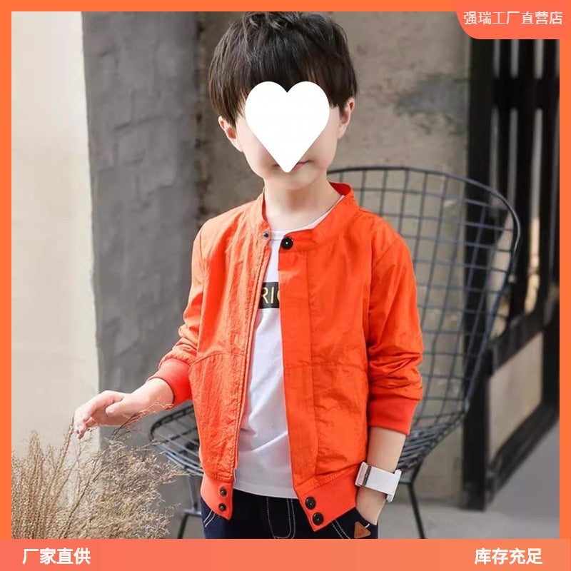 Children'S Wear Boys' Spring Wear Jacket Thin Korean Style Casual Spring Wear Jacket For Large And Large Children - Image 4
