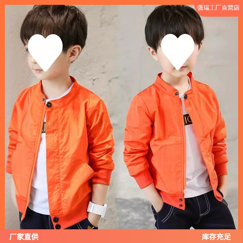Children'S Wear Boys' Spring Wear Jacket Thin Korean Style Casual Spring Wear Jacket For Large And Large Children - Image 3