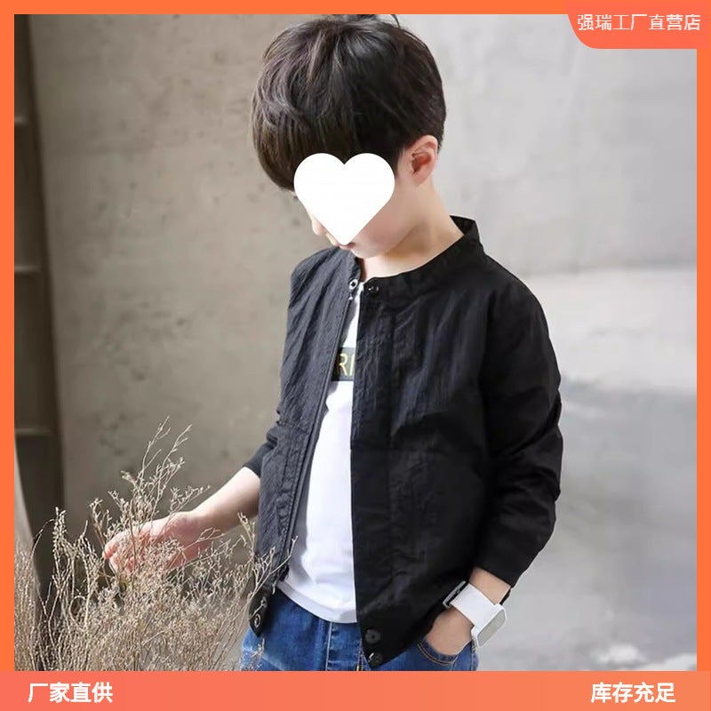 Children'S Wear Boys' Spring Wear Jacket Thin Korean Style Casual Spring Wear Jacket For Large And Large Children - Image 5