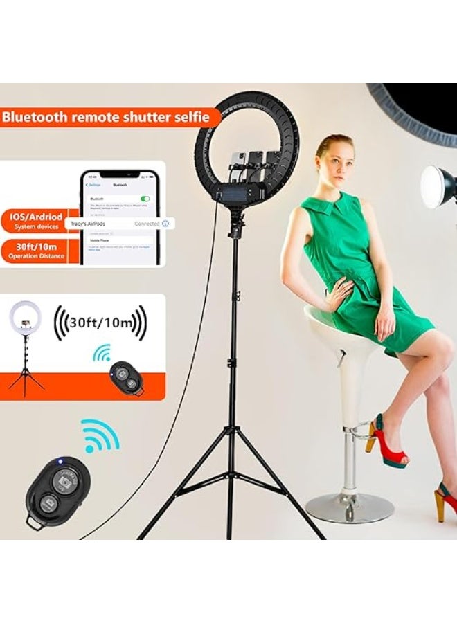 Professional LED Ring Light (14/18/21 Inch) - Dimmable, Adjustable Color Temperature, Strong Tripod for Photography, Makeup & Vlogging - Image 2