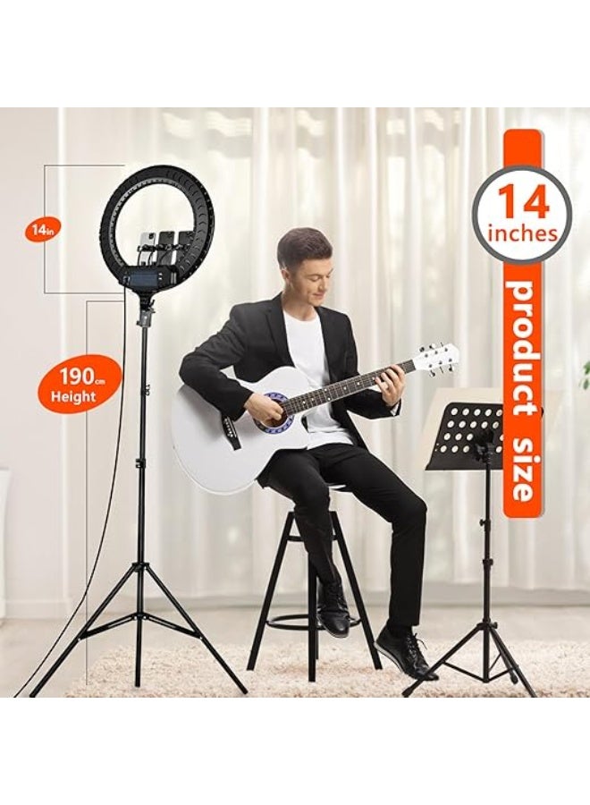 Professional LED Ring Light (14/18/21 Inch) - Dimmable, Adjustable Color Temperature, Strong Tripod for Photography, Makeup & Vlogging - Image 3