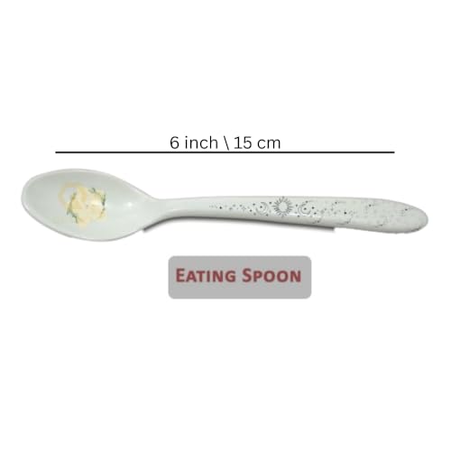 GETZET Melamine Tableware Spoon Pack of 5 Pcs Dinner Spoons Combo Eating,Serving Spoon Set, Easy to Clean. (Size: 15 cm, 6 inch) - Image 3