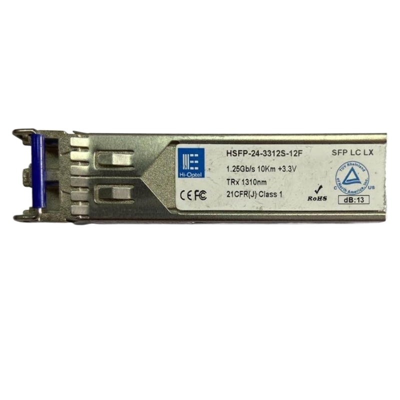 وحدة الألياف البصرية 10 كم ألياف أحادية النمط 1310 نانومتر 1.25 جيجابت SFP HSFP243312S12F