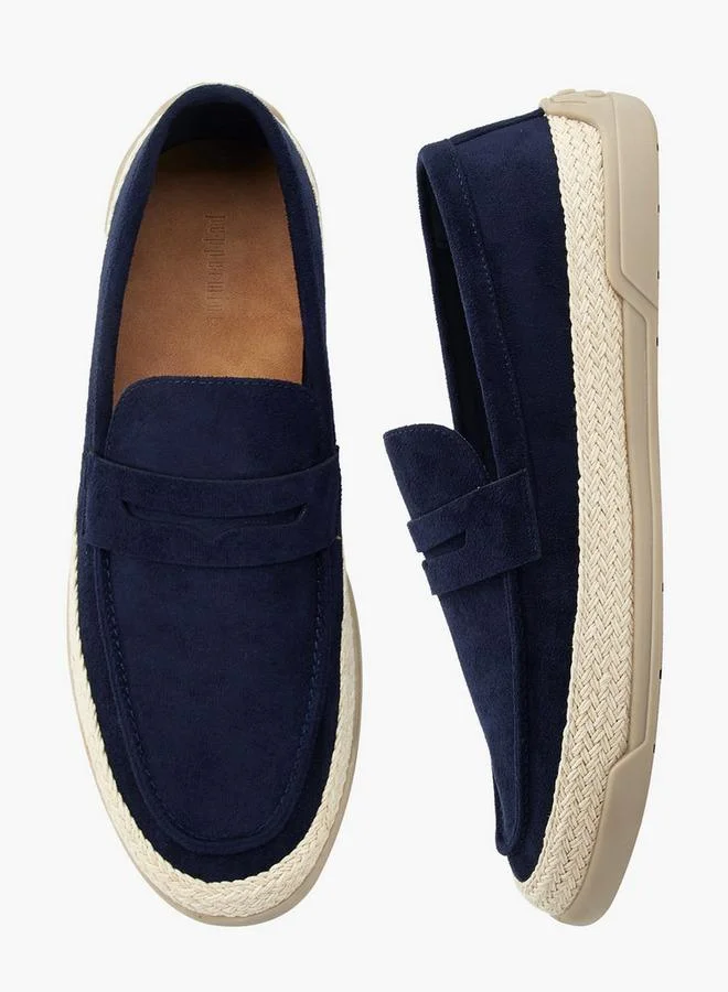 Peppermint Men Textured Espadrilles Loafers