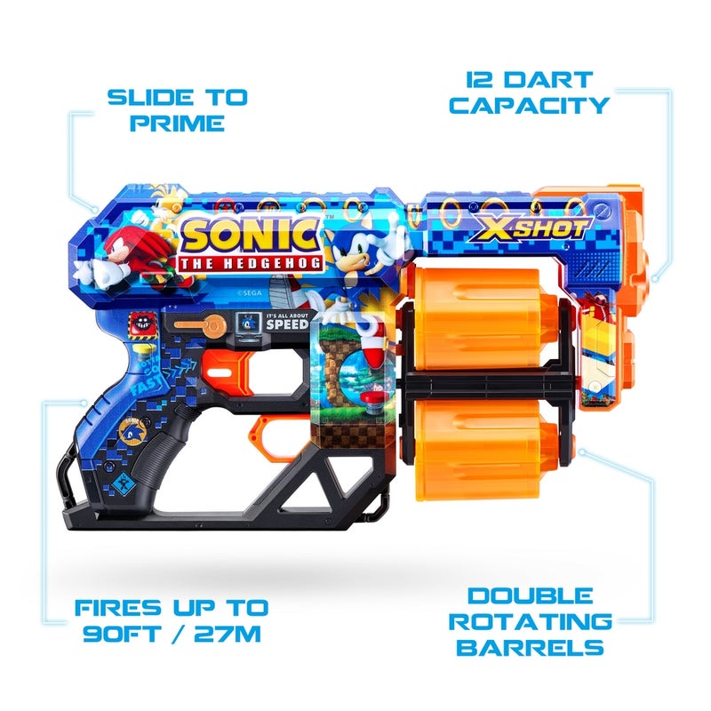 Zuru - X-Shot Dread Sonic The Hedgehog Mega Sonic with 12 Soft Bullets - 36583A - Image 3