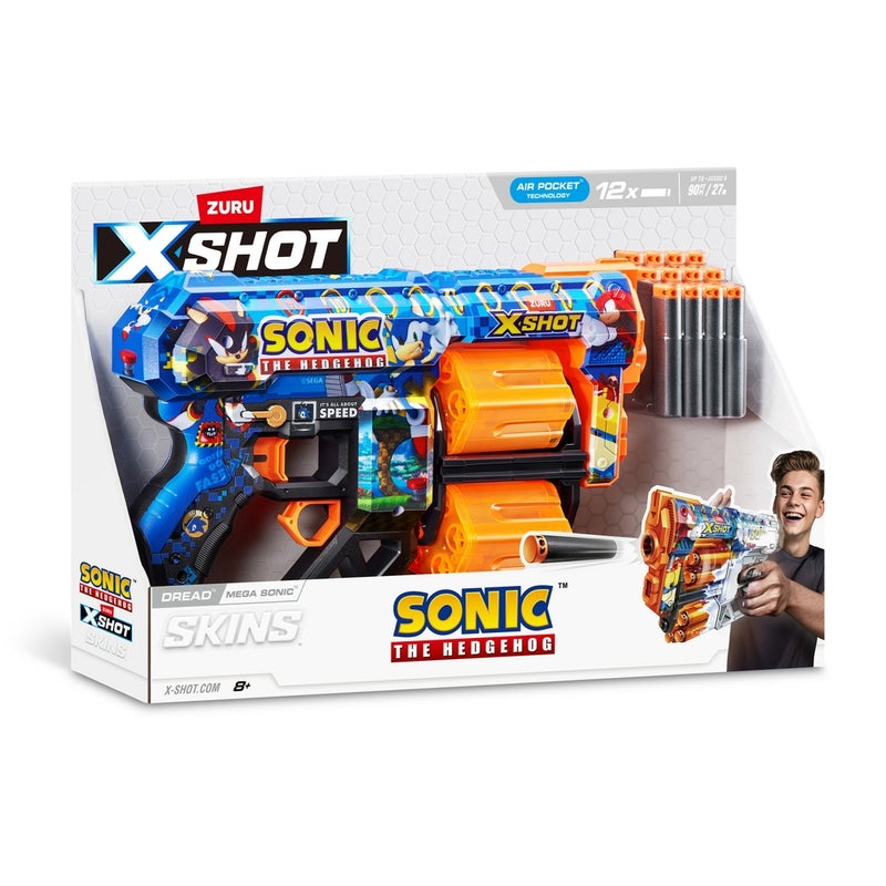 Zuru - X-Shot Dread Sonic The Hedgehog Mega Sonic with 12 Soft Bullets - 36583A - Image 4