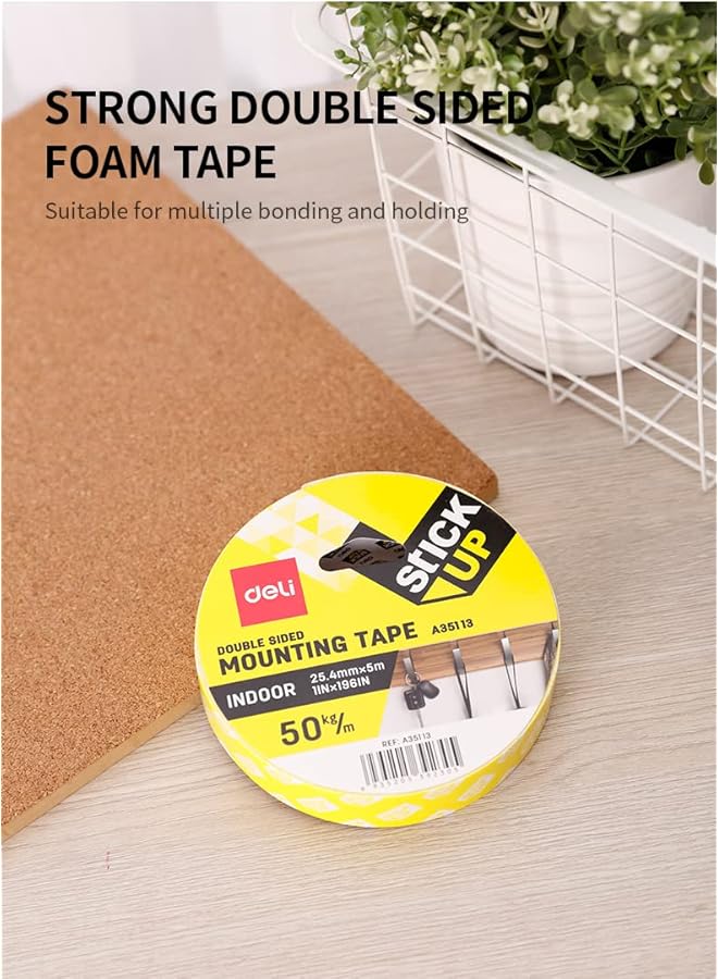 Deli Mounting Double Sided Tape 5 Meter Length - Image 4