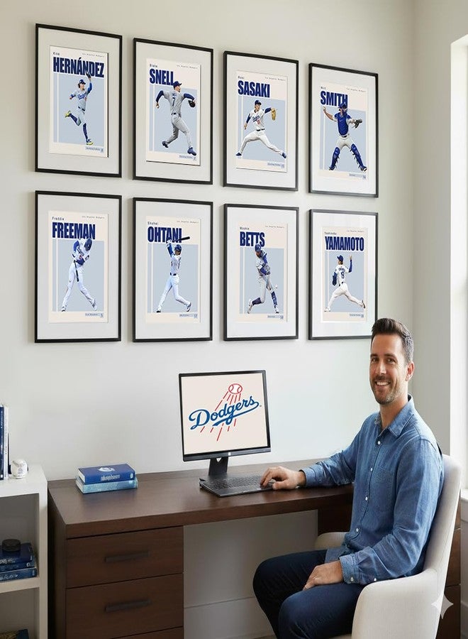 BigWig Prints Los Angeles Dodgers Player Posters, Shohei Ohtani, Yoshinobu Yamamoto, Mookie Betts, Freddie Freeman, Roki Sasaki LA Dodgers Wall Art Decor Man Cave Baseball Merch Unframed Set of 10 (11x14) - Image 4