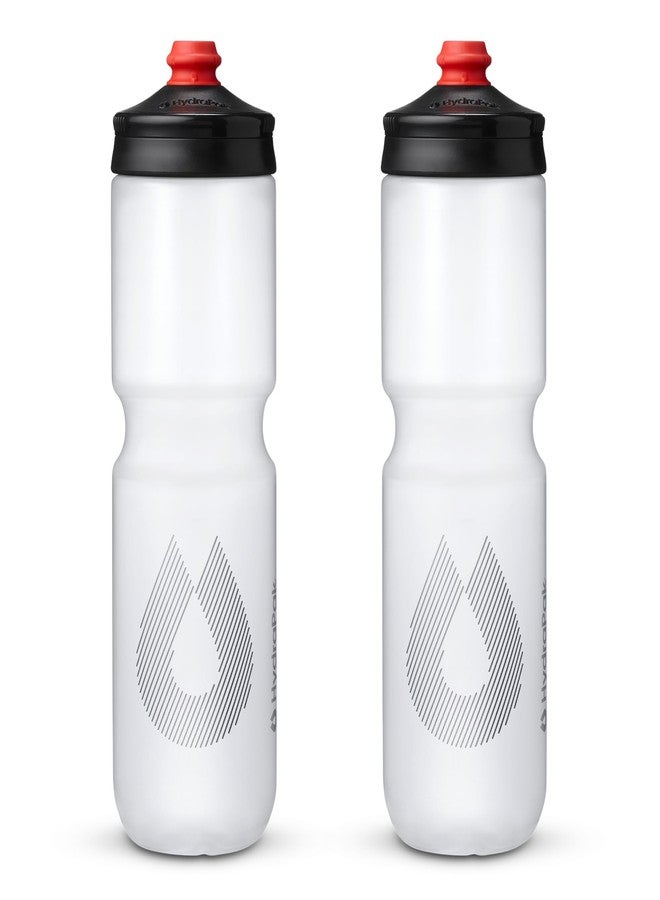 HydraPak | Polar Bottle - Breakaway Surge Lightweight Bike Water Bottle 2-Pack - High Flow, Cycling & Sports Squeeze Bottle (Clear, 880ml / 30oz) - Image 1