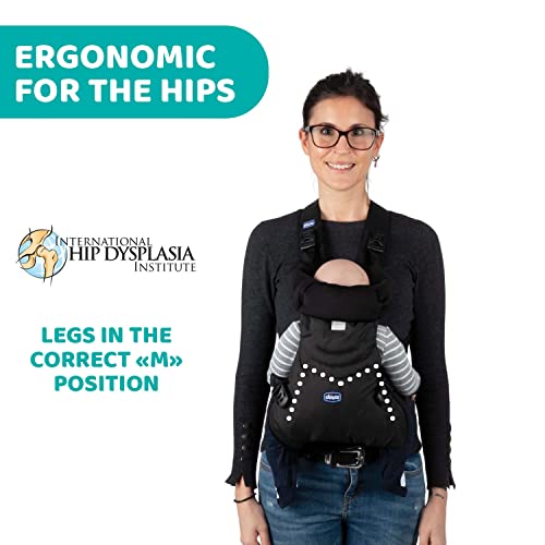 Chicco Easy Fit Baby Carrier with 2 Carry Positions, Safe & Easy to wear, 0m+ (Black Night) - Image 4