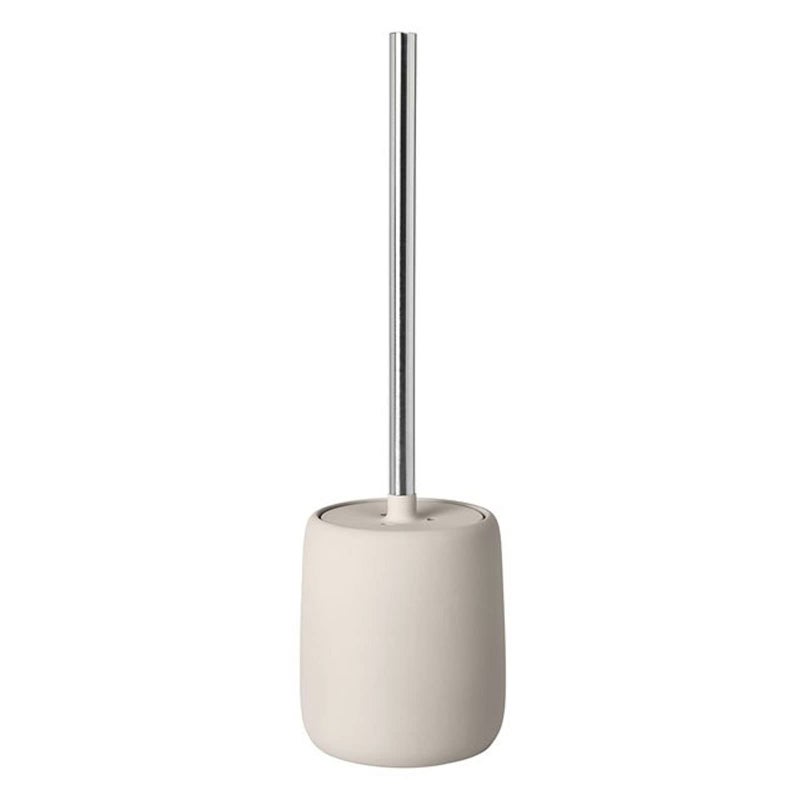 Blomus blomus Toilet Brush Ceramic Plastic Silicone Moonbeam H 39 cm  11 cm