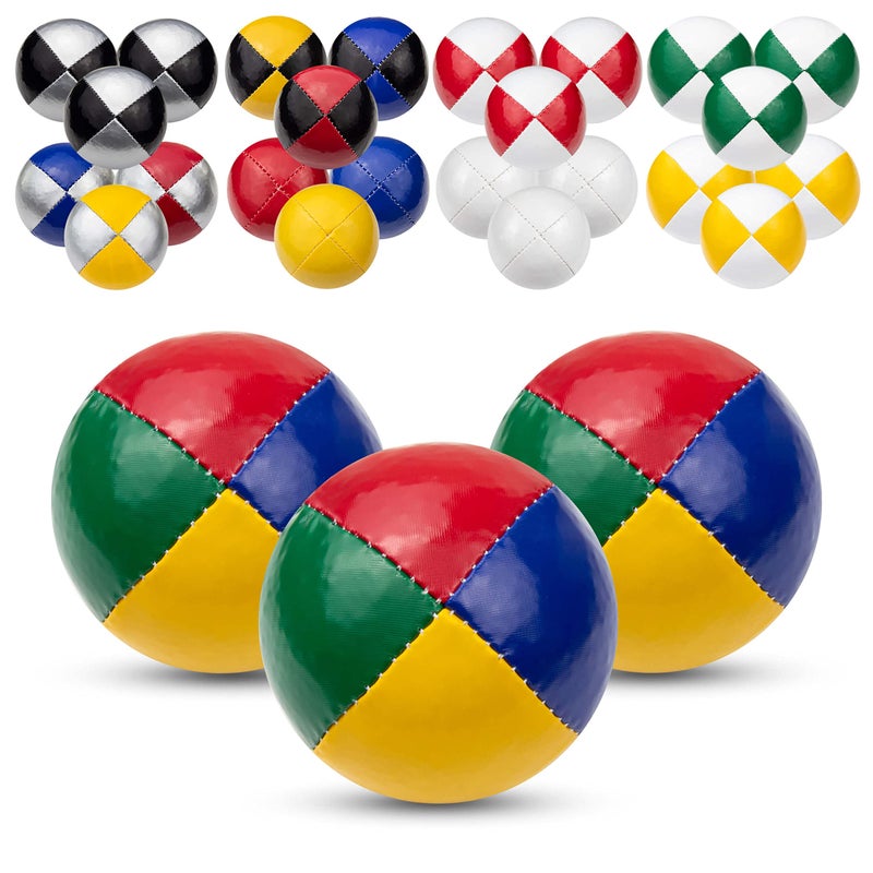 Juggle Dream كرات جوجل دريم 3x برو ثود للتلاعب - مجموعة من 3 كرات تلاعب احترافية مع فيديو تعليمي مجاني عبر الإنترنت، مثالية للمبتدئين والخبراء (متعددة الألوان) - Image 1