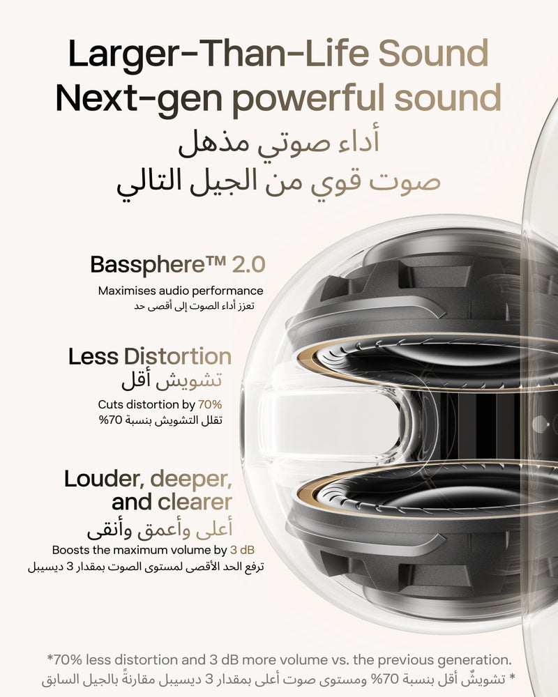 SHOKZ OpenDots 2 Open Ear Headphones - Premium Dolby Audio, 40 hrs Playtime, Bluetooth 6.1, IP57, Black - Image 4