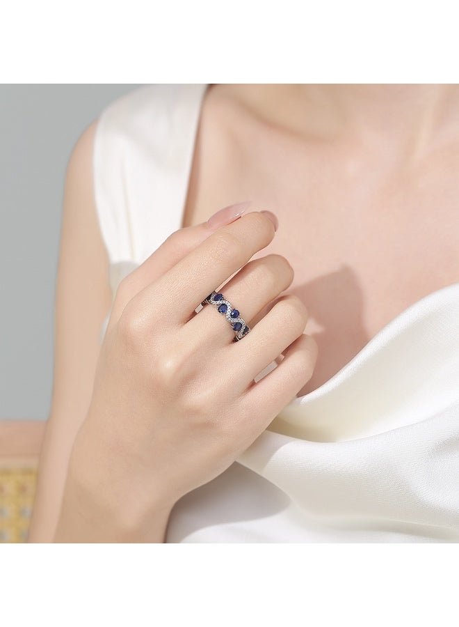 Sparkle Blue Zircon Ring | Elegant Jewelry Gift | 30% Off Festival Sale - Image 3