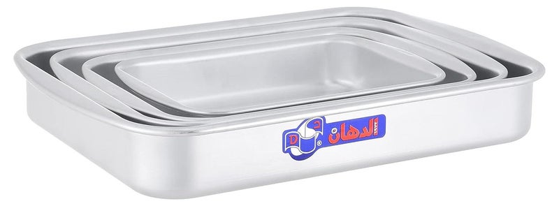 الدهان طقم صواني فرن مستطيلة مكون من 3 قطعة مقاس 25 سم من الدهان: 30 سم، فضي 6221124005038 - Image 1