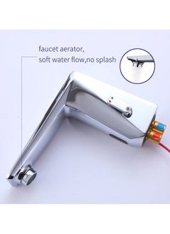 KASTWAVE Automatic Sensor Faucet, Touchless Faucet for Bathroom, Chrome Vanity Faucets, Easy Installation Hand Free Faucet with Temperature Adjustable Knob Ideal for School Home Hotel  - Image 3