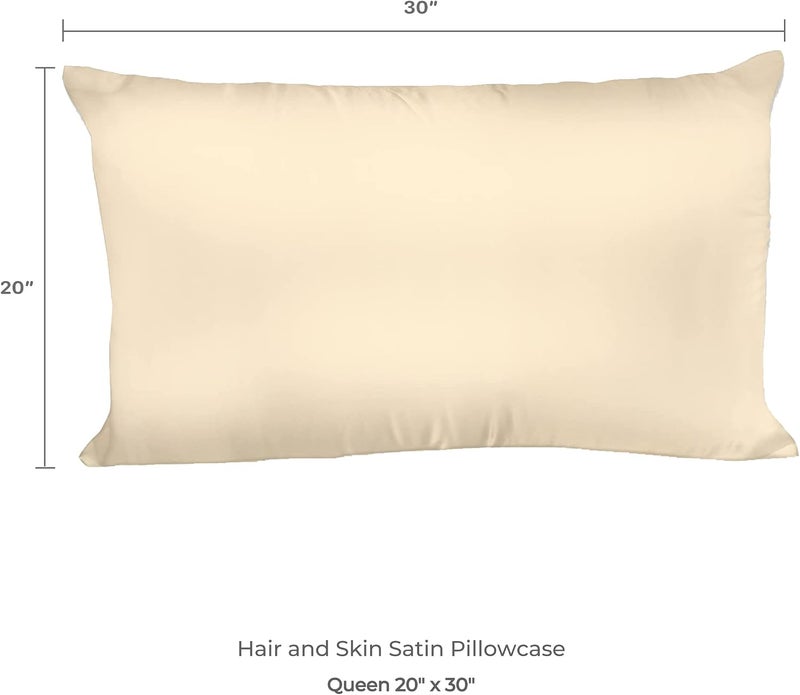 Spasilk Satin Pillowcase for Hair and Face, Polyester Satin Pillowcase, Queen Size- Gold Pillowcase - Image 2