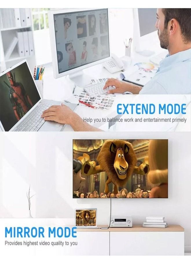 Generic - Mini displayport thunderbolt 2 to 4K HDMI VGA adapter converter compatible Mac book air macbook pro to vga HDMI and more - Image 1
