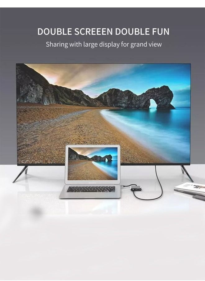 Generic - Mini displayport thunderbolt 2 to 4K HDMI VGA adapter converter compatible Mac book air macbook pro to vga HDMI and more - Image 1