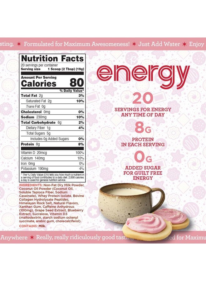PERK Energy Original Sugar Cookie Flavored Drink Powder (20 Servings) - Gluten-Free, Peanut-Free - Image 2